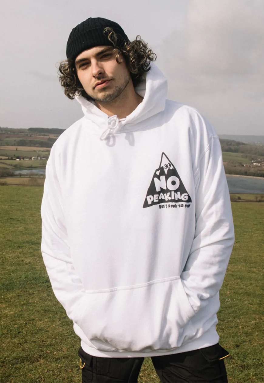 No Peaking Men's Slogan Hoodie