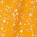 Orange & White Floral Side Button Pants