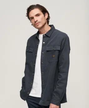 Organic Cotton Canvas Workwear Overshirt | Midnight Navy