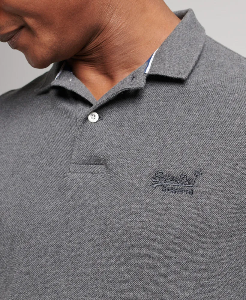 Organic Cotton Classic Pique Polo Shirt | Rich Charcoal Marle