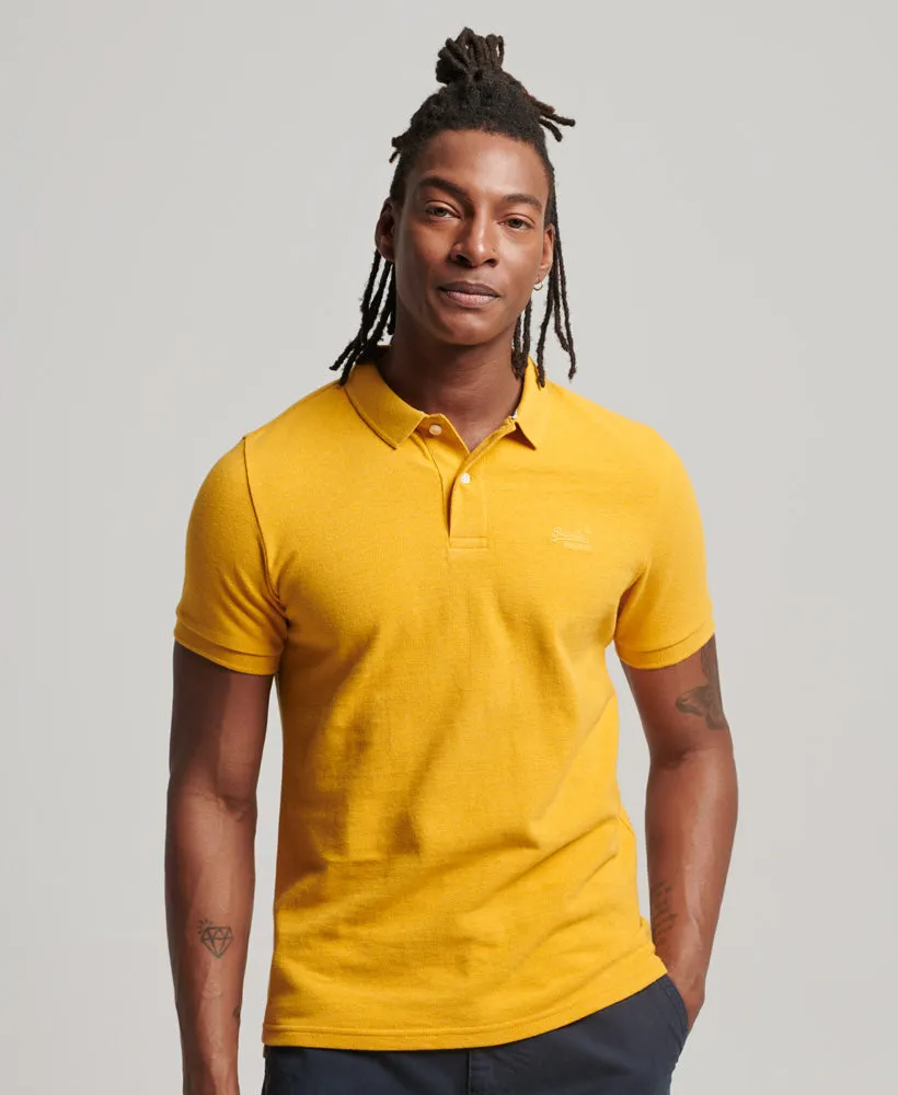 Organic Cotton Classic Pique Polo Shirt | Turmeric Marle