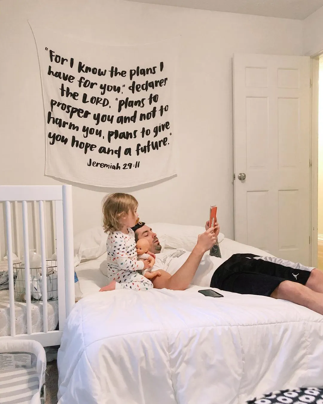 Organic Swaddle + Wall Art - Jeremiah 29:11 “For I know the plans I have for you, declares the Lord...