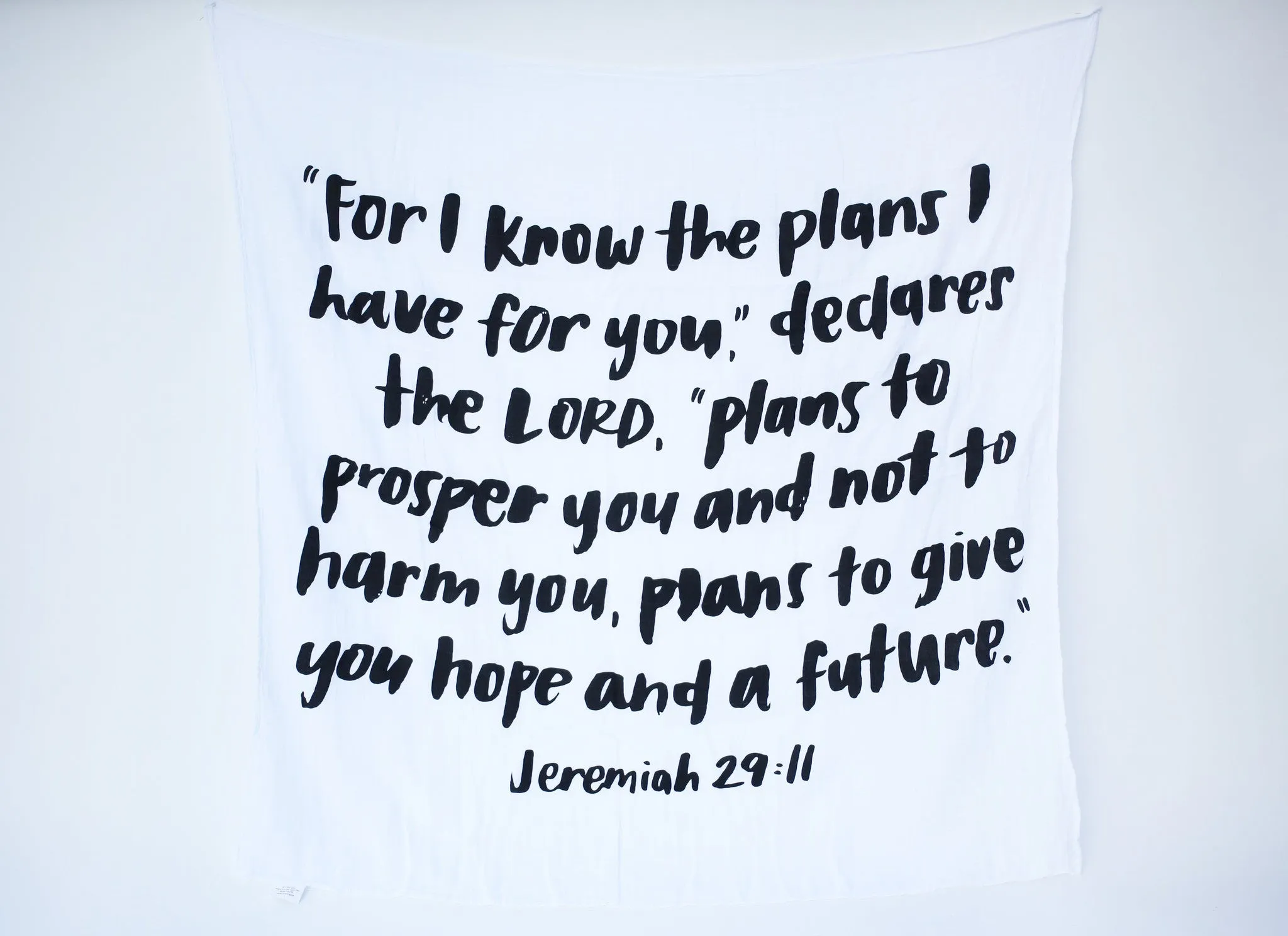 Organic Swaddle + Wall Art - Jeremiah 29:11 “For I know the plans I have for you, declares the Lord...