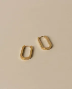 Oval Clasp Hoop Earrings