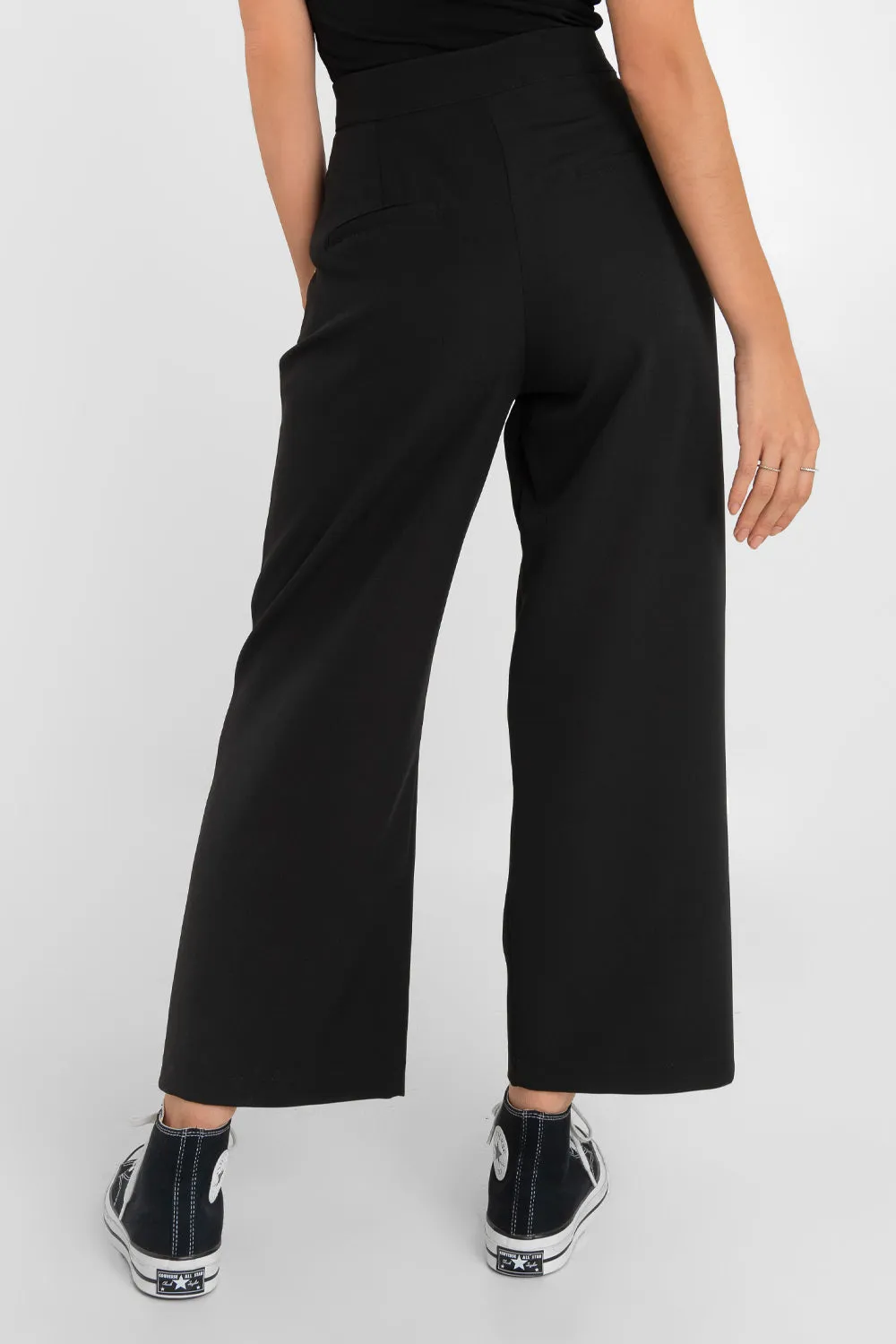 Pantalón culotte de cintura alta con botones