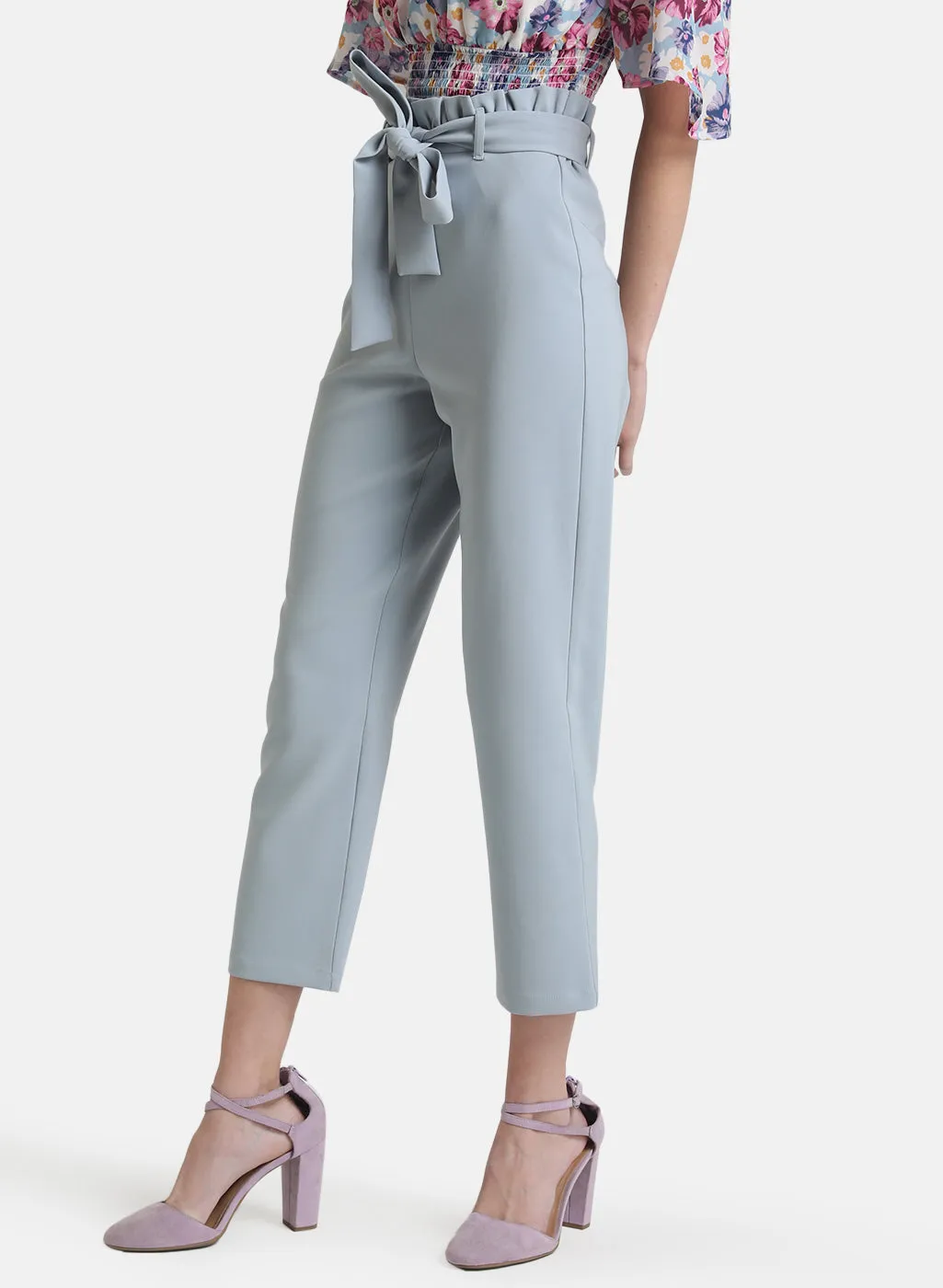 Paperbag Trouser With Belt And Elasticated Waist