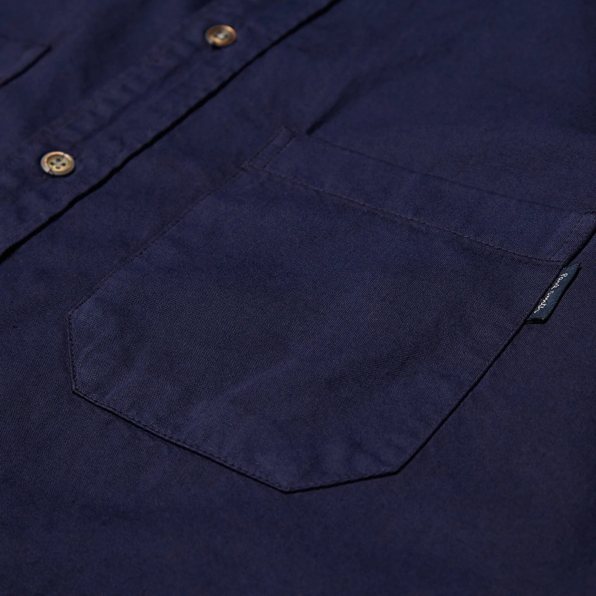 Paul Smith Button Down Garment Dyed Heavy Twill ShirtIndigo