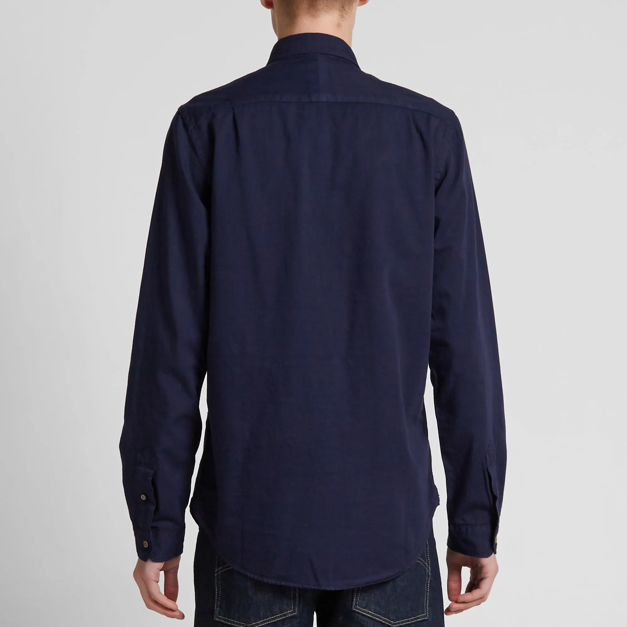 Paul Smith Button Down Garment Dyed Heavy Twill ShirtIndigo