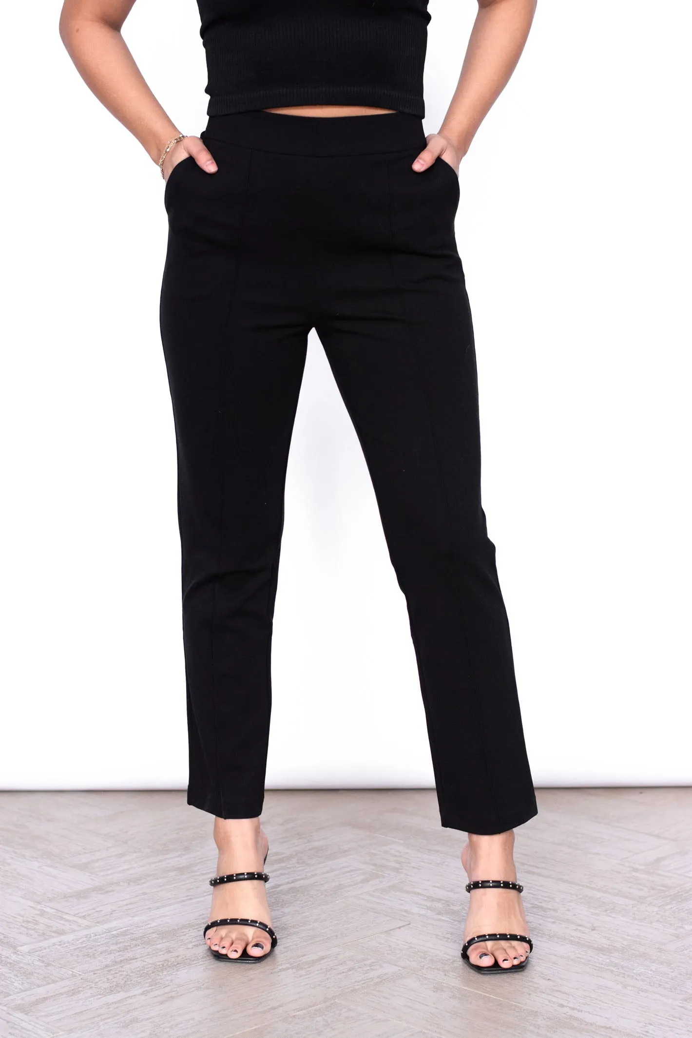 Ready For You Black Knit Trouser