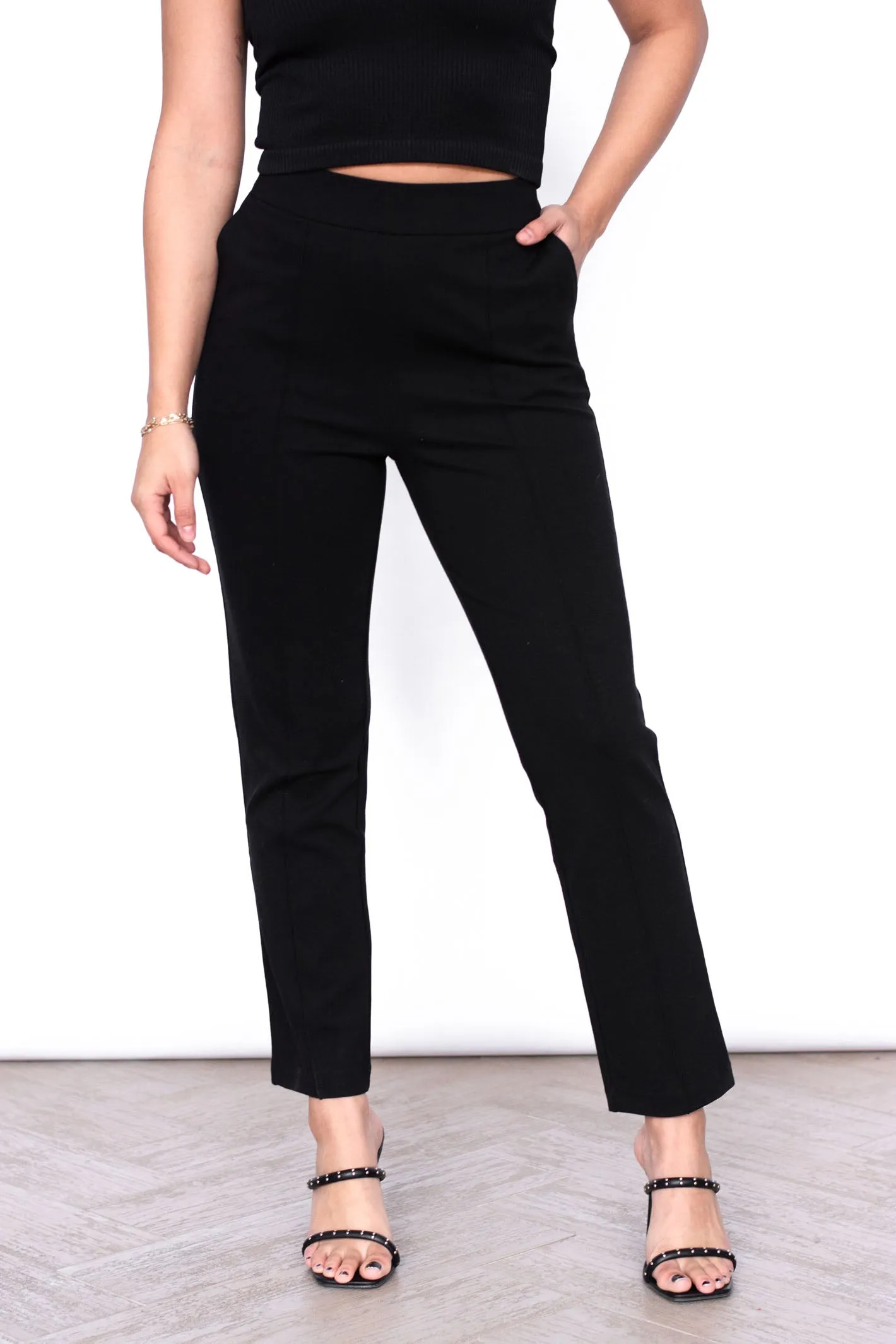 Ready For You Black Knit Trouser