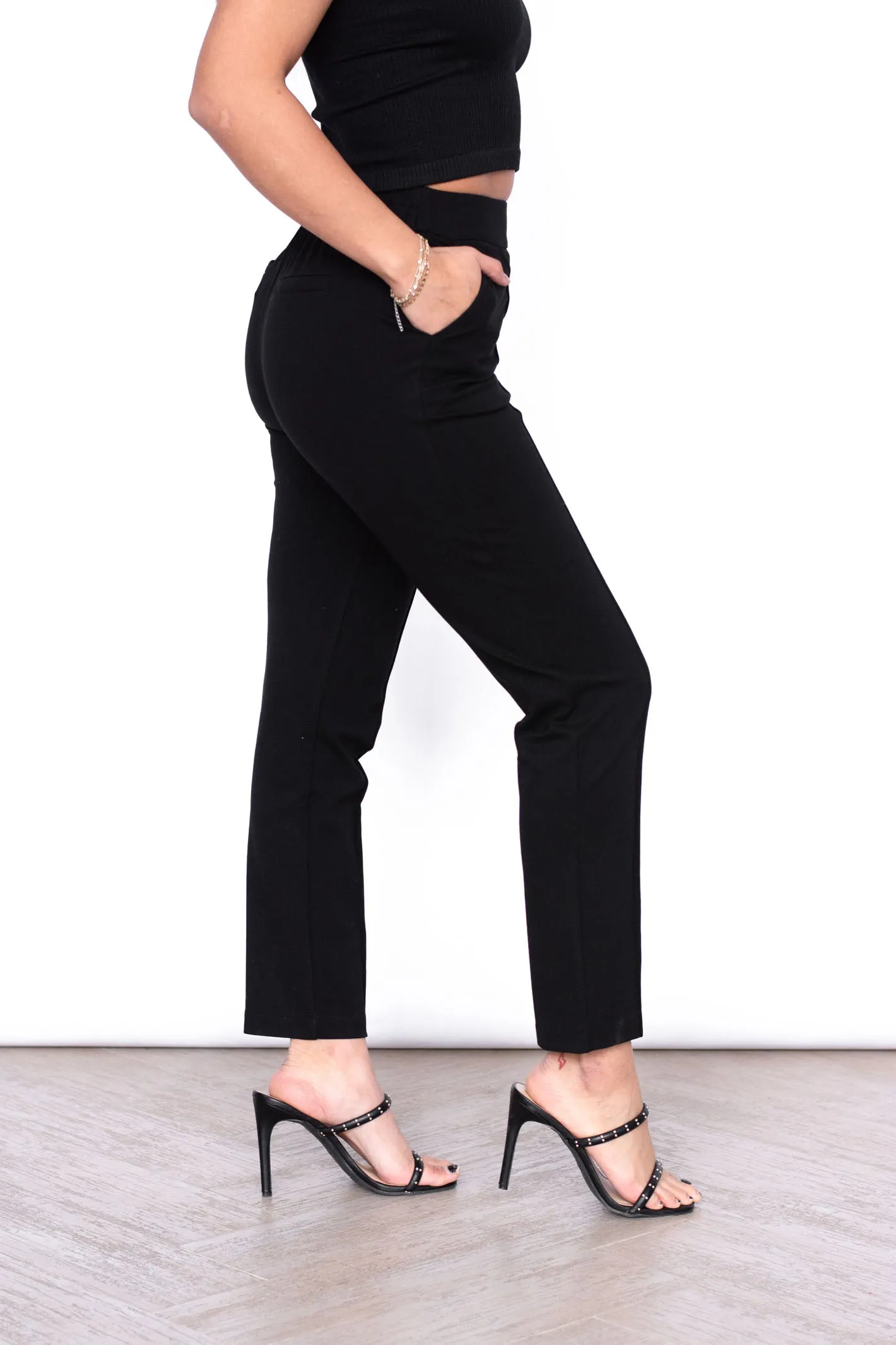 Ready For You Black Knit Trouser