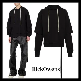 RICK OWENS  |Pullovers Unisex Street Style Long Sleeves Plain Cotton