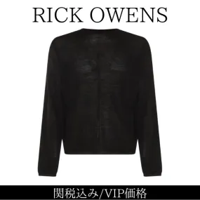 RICK OWENS  |Wool Long Sleeves Plain Designers Sweaters