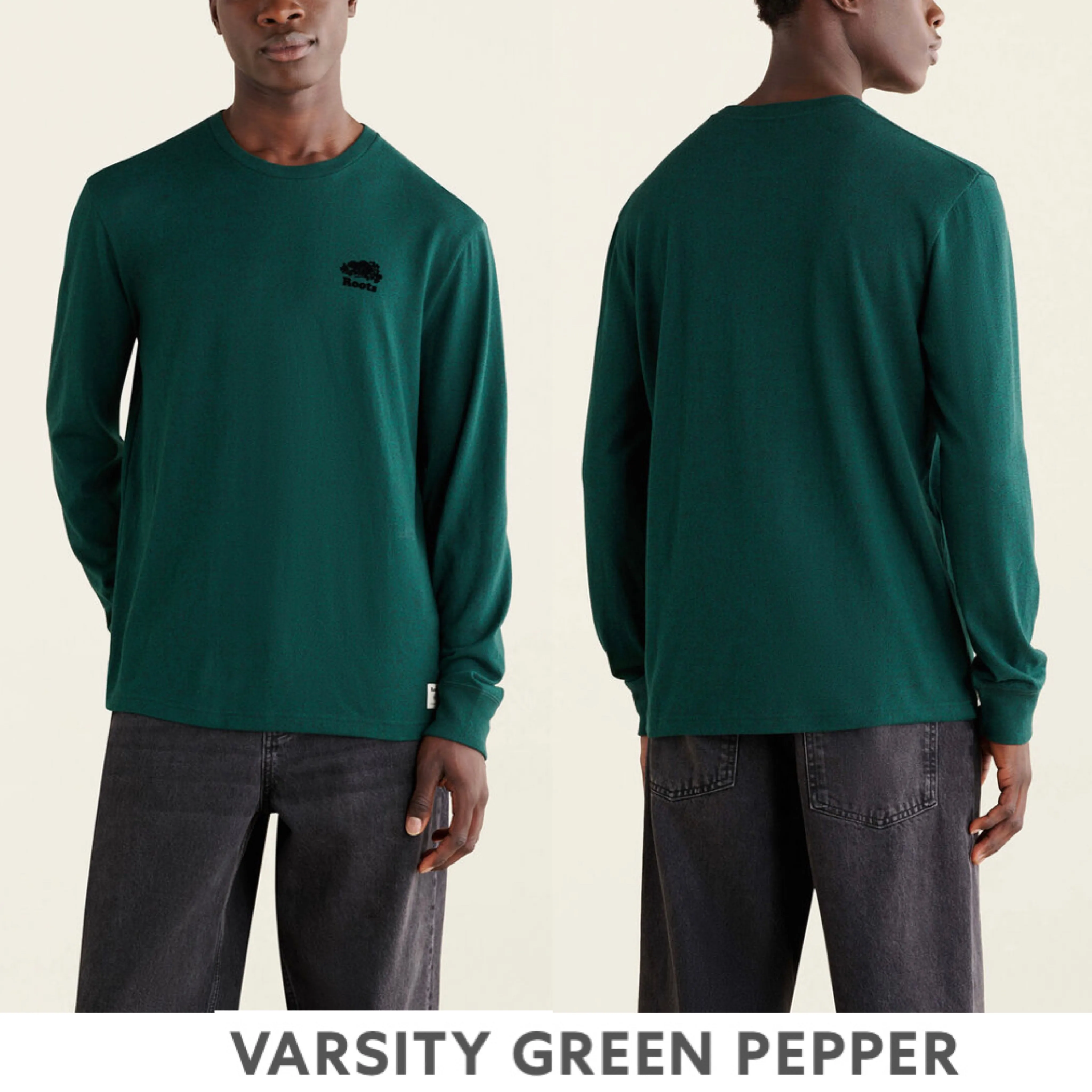 Roots  |Crew Neck Pullovers Blended Fabrics Street Style