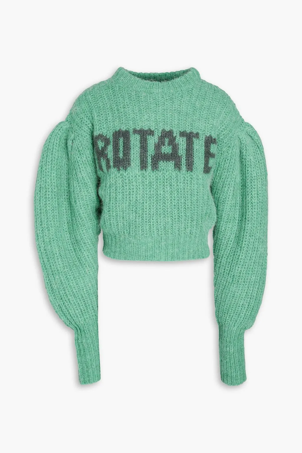 ROTATE  |Crew Neck Casual Style Unisex Wool Rib Street Style Bi-color