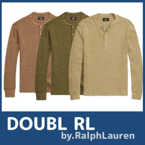 RRL  |Pullovers Unisex Henry Neck Street Style Long Sleeves Plain