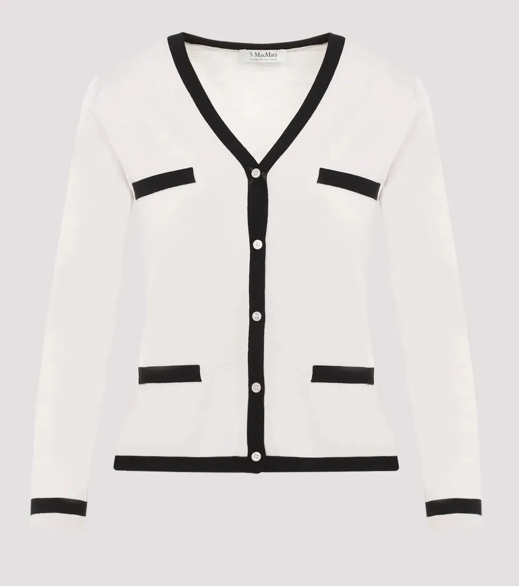 S Max Mara  |Wool Long Sleeves Plain Cardigans