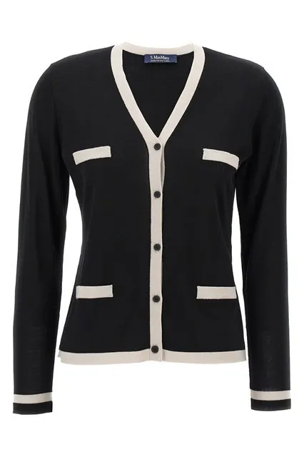 S Max Mara  |Wool Long Sleeves Plain Cardigans