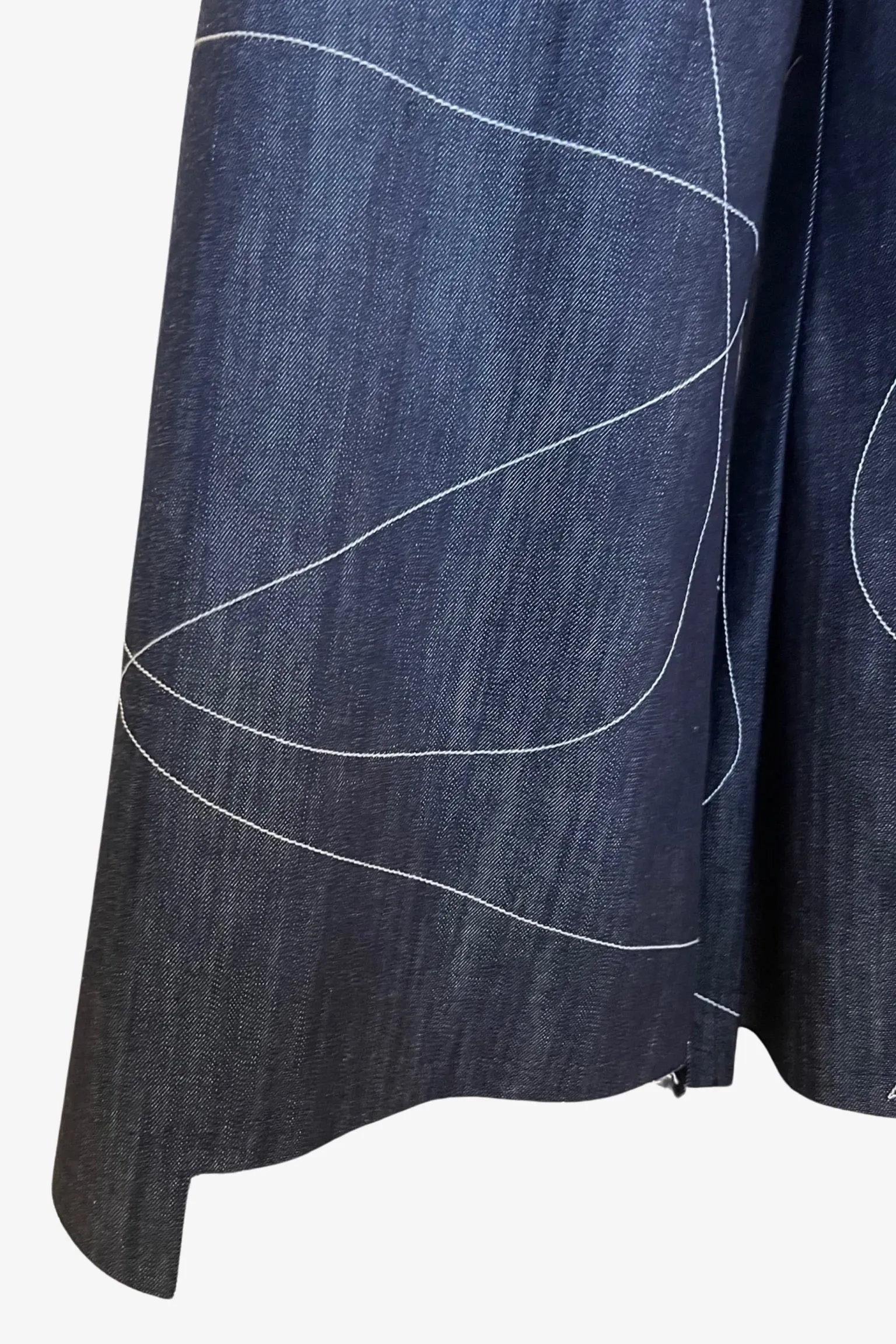 Scribble Step Stitch Pants V2 | Striated Denim