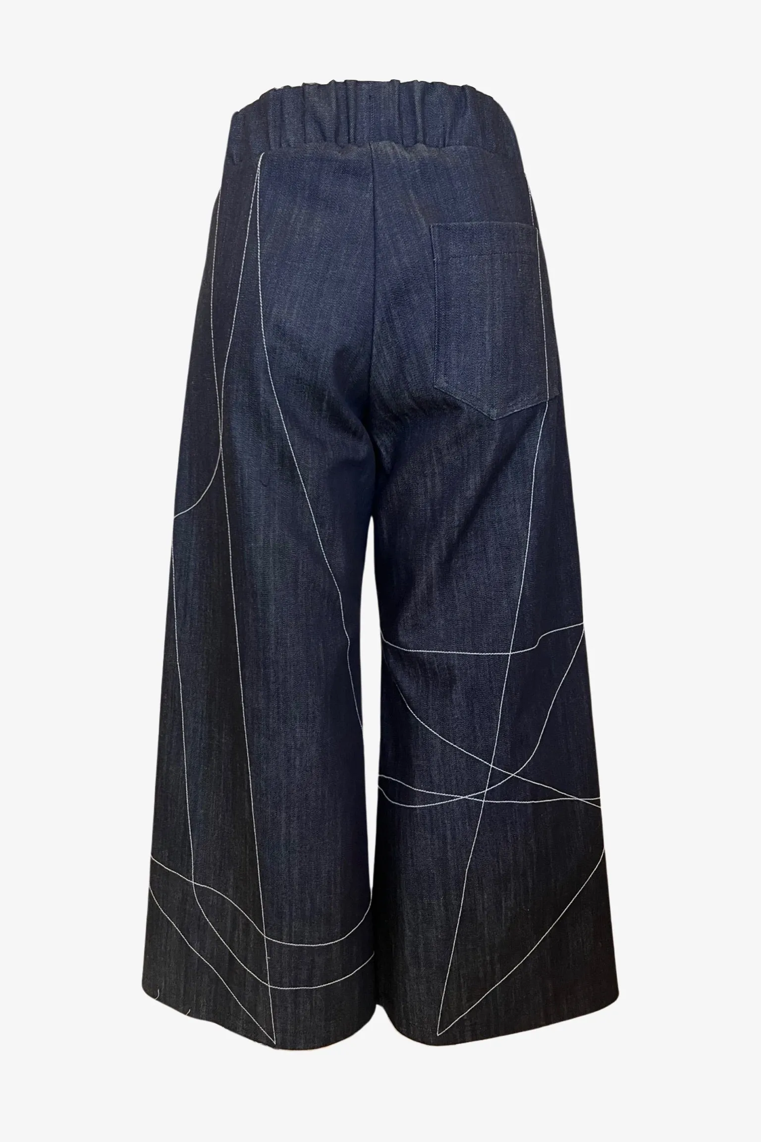 Scribble Step Stitch Pants V2 | Striated Denim