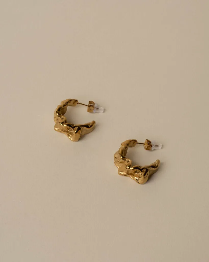 Sculptural Open Hoop Earrings