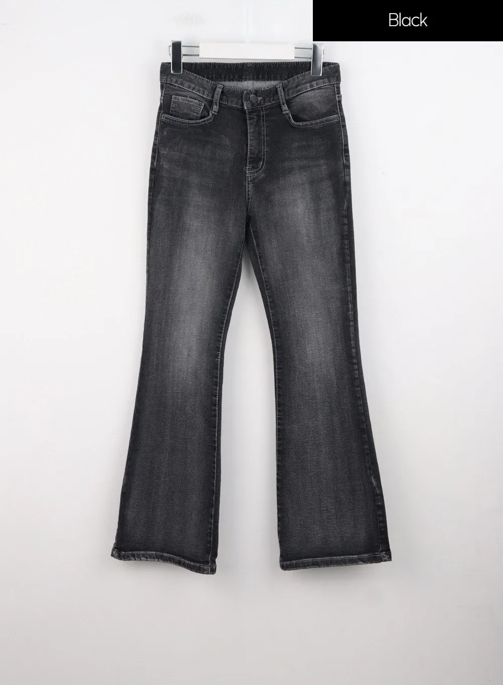 Slim Fit Washed Bootcut Jeans IS311