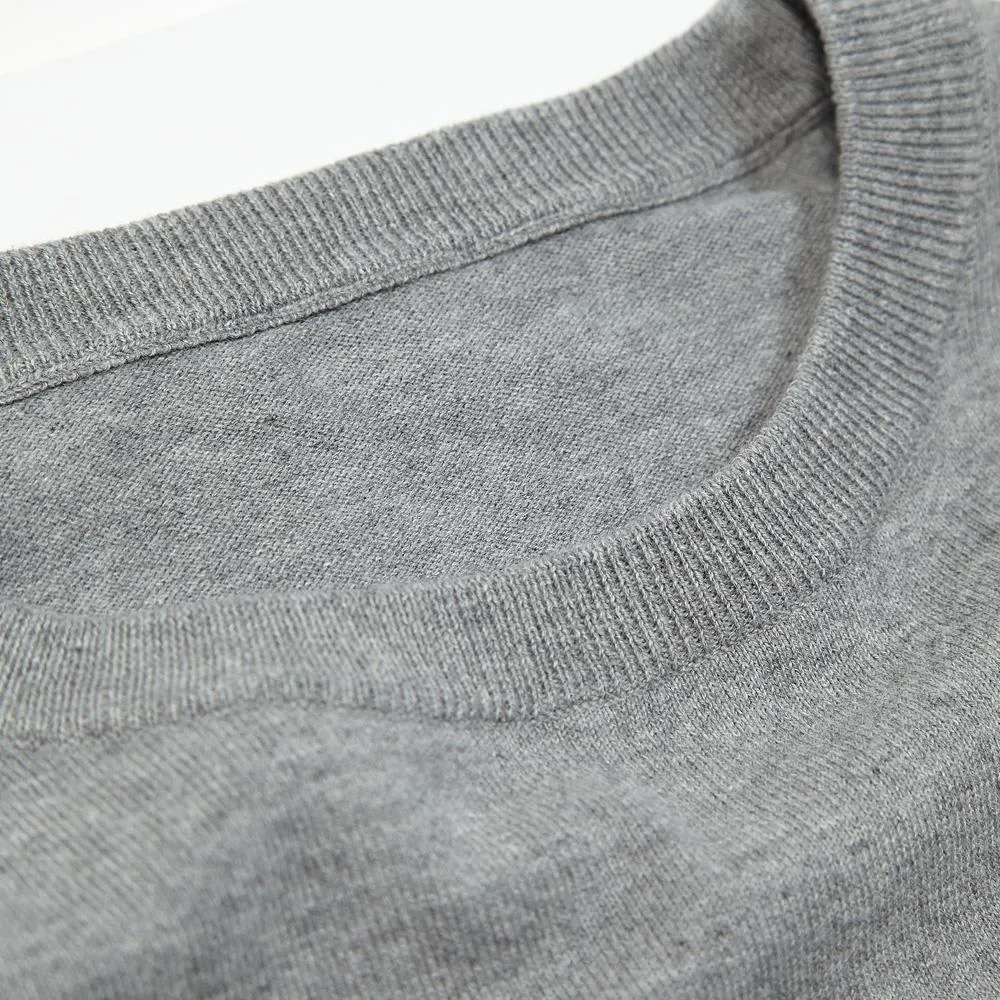 SOPHNET. Colour Lined Crew Neck KnitGrey