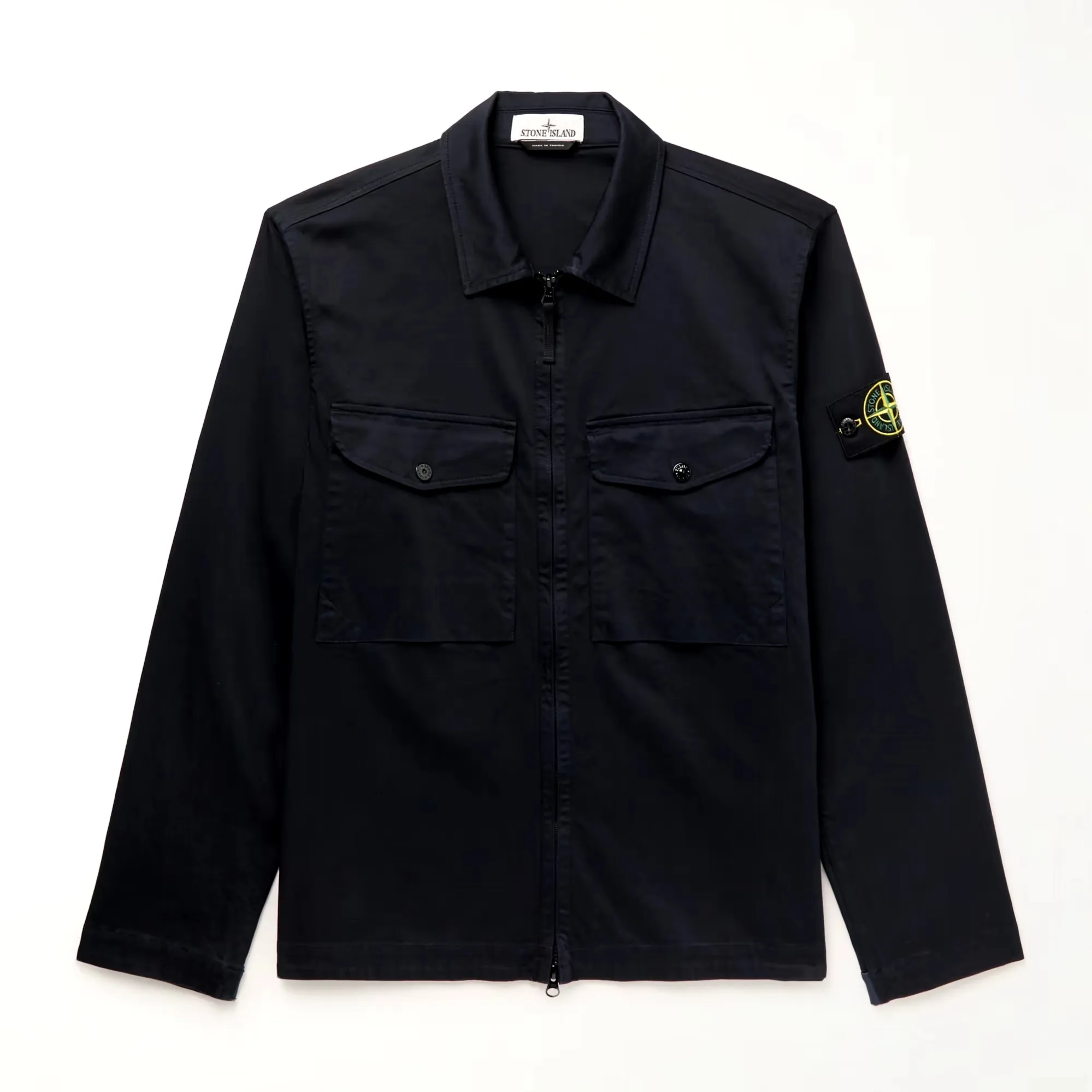 STONE ISLAND  |Long Sleeves Plain Cotton Logo Shirts