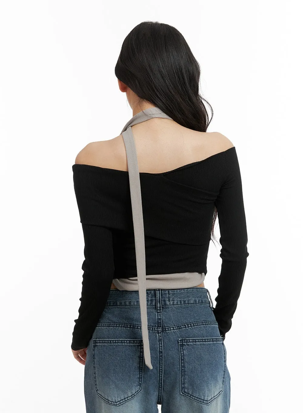 Street Asymmetrical Off-Shoulder Top CM420