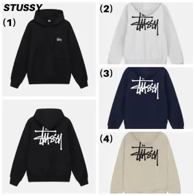 STUSSY  |Pullovers Street Style Long Sleeves Cotton Logo Skater Style