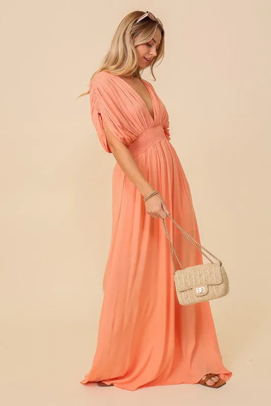 summer spring vacation maxi sundress lined