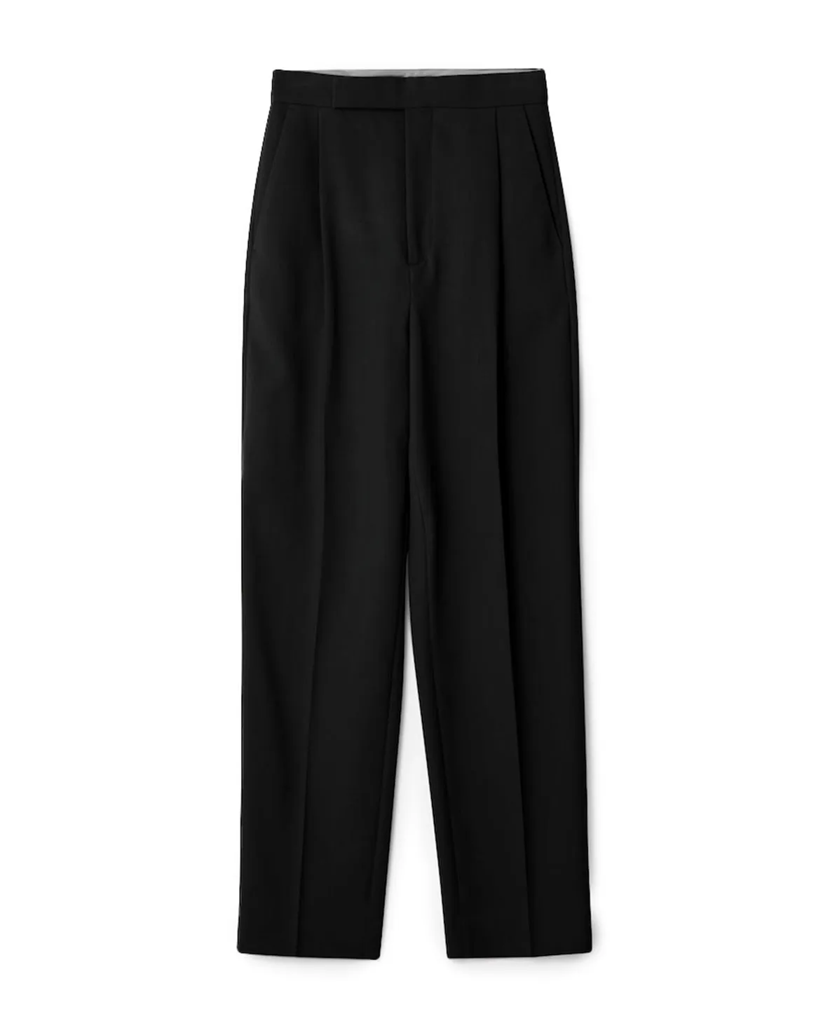 Teurn Studios High-Waisted Tapered Trousers Black