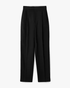 Teurn Studios High-Waisted Tapered Trousers Black