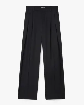 Teurn Studios Relaxed-Fit Pleated Trousers Black