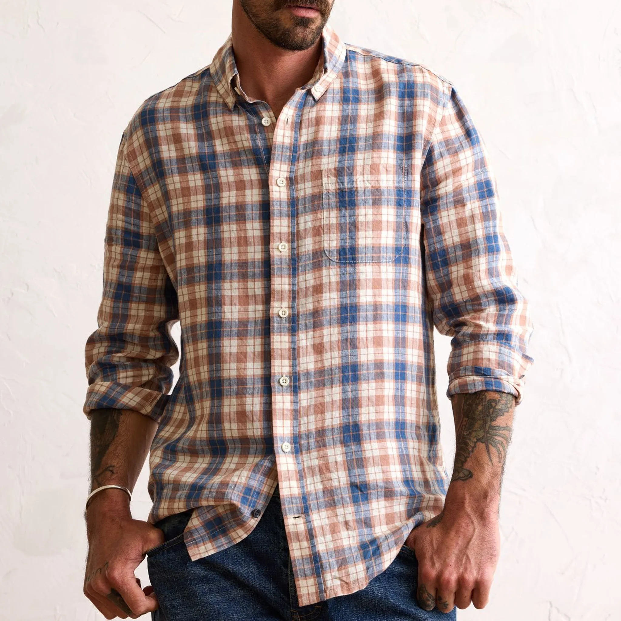 The Jack in Sunrise Plaid Linen