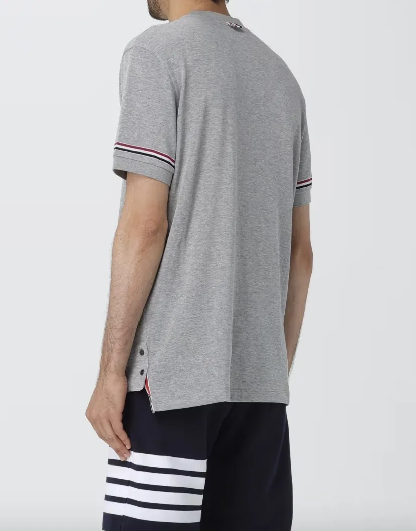 THOM BROWNE  |Crew Neck Pullovers Stripes Street Style Plain Cotton