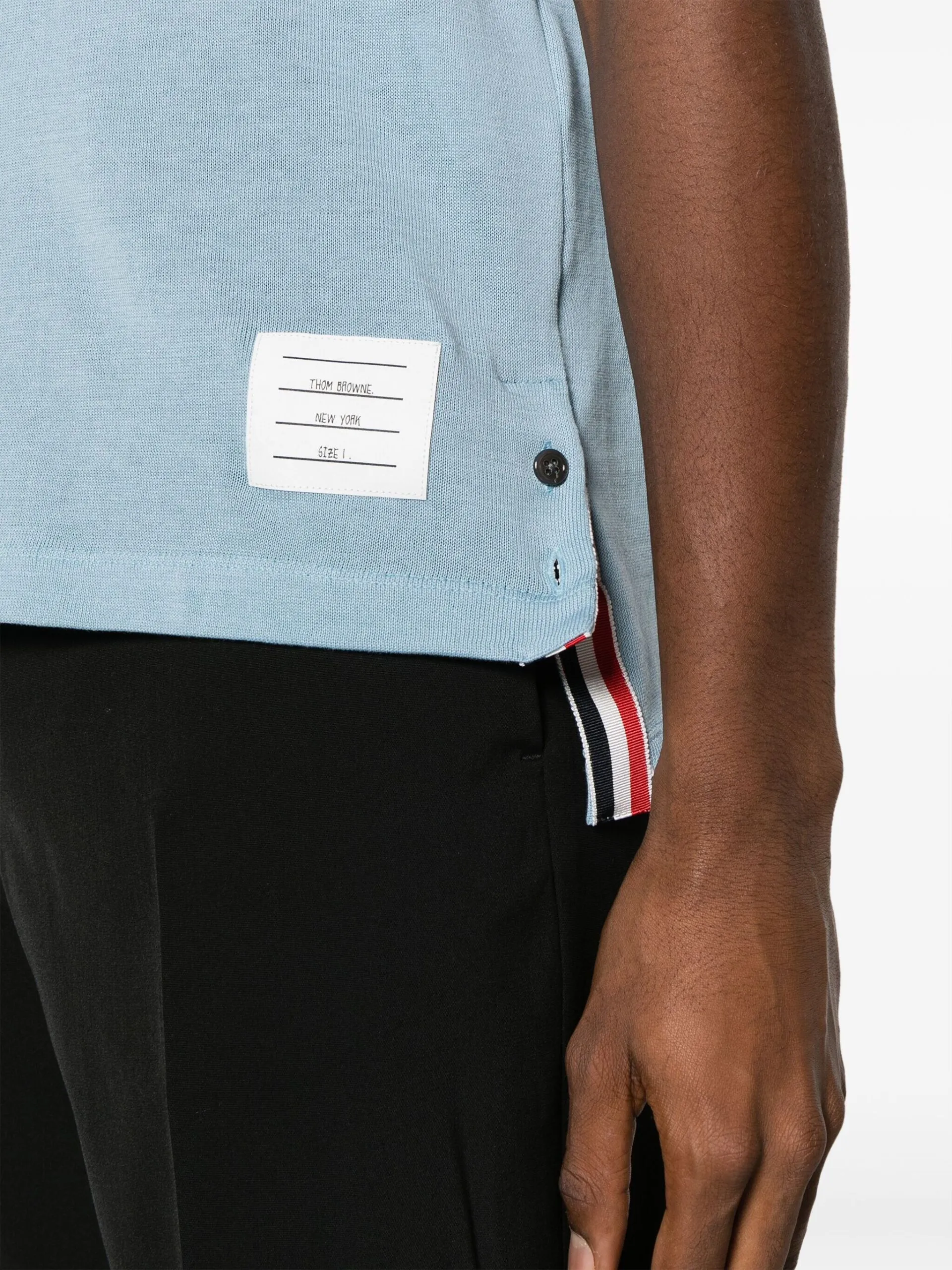 THOM BROWNE  |Crew Neck Pullovers Stripes Street Style Plain Cotton