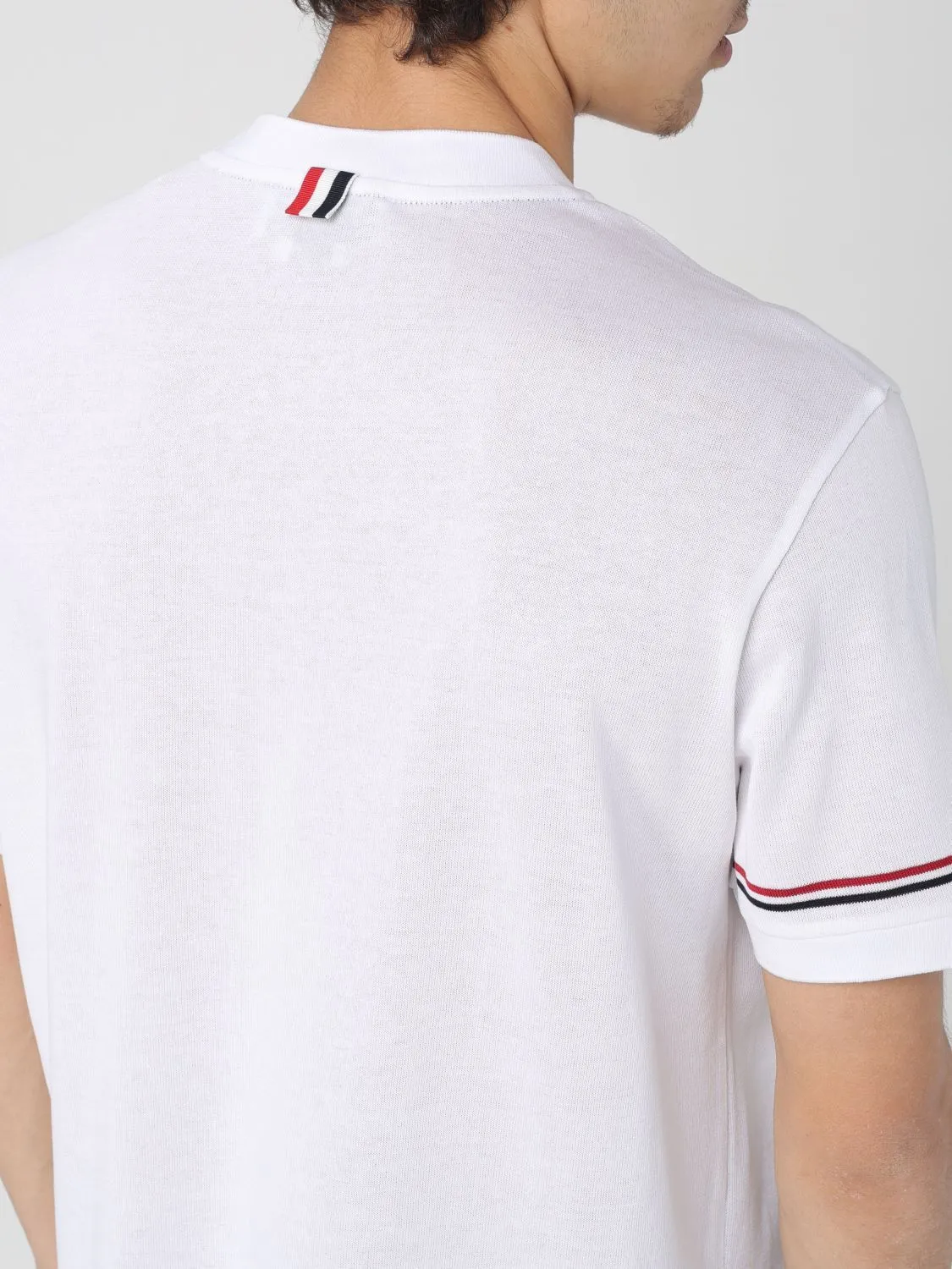 THOM BROWNE  |Crew Neck Pullovers Stripes Street Style Plain Cotton