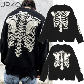 URKOOL  |Pullovers Skull Unisex Street Style U-Neck Bi-color