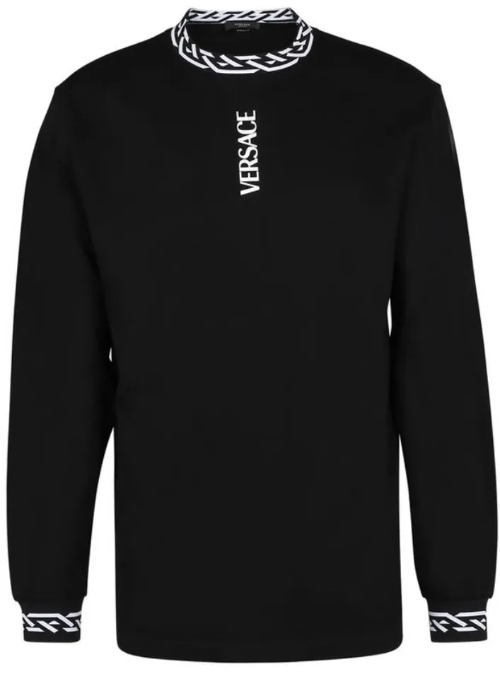 VERSACE  |Long Sleeves Plain Cotton Logo Luxury Shirts