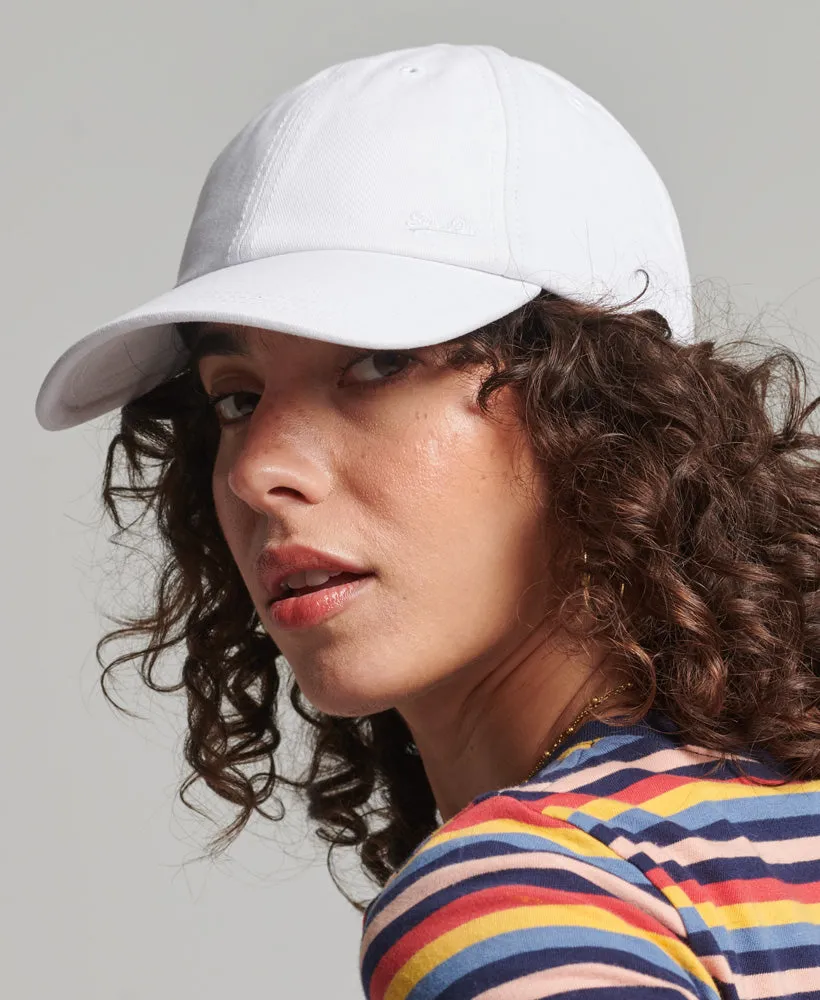 Vintage Embroidery Cap | White