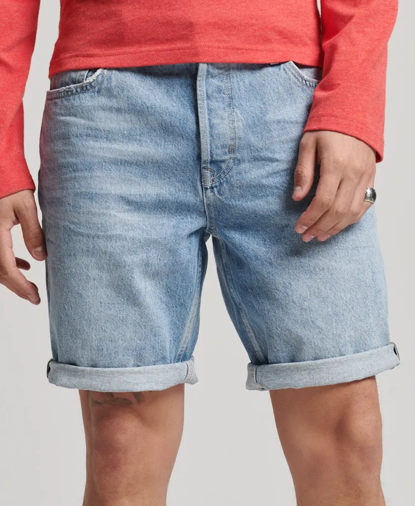 Vintage Straight Shorts | Beak Beat Up Blue