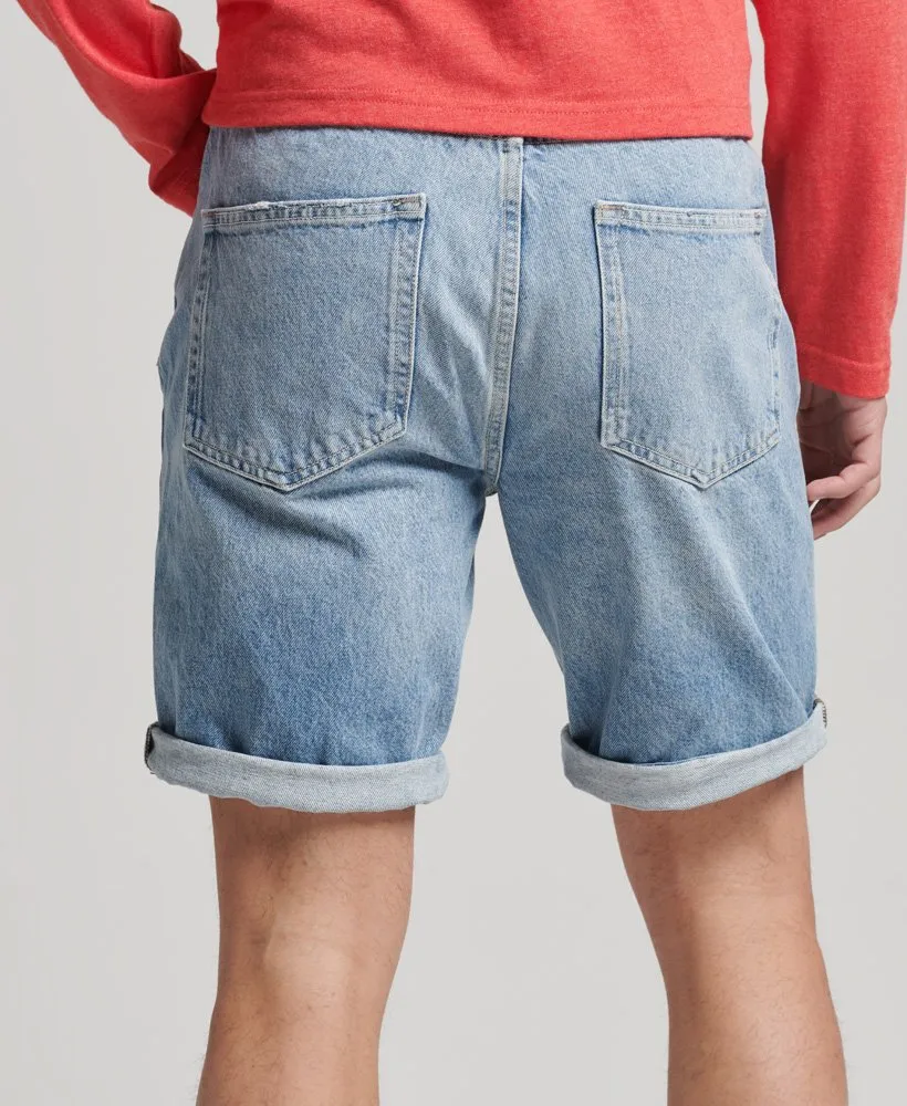 Vintage Straight Shorts | Beak Beat Up Blue