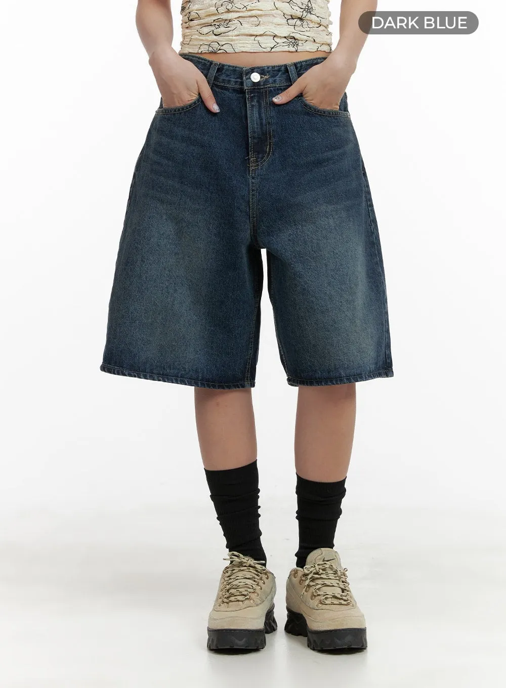 Washed Baggy Jorts CA415