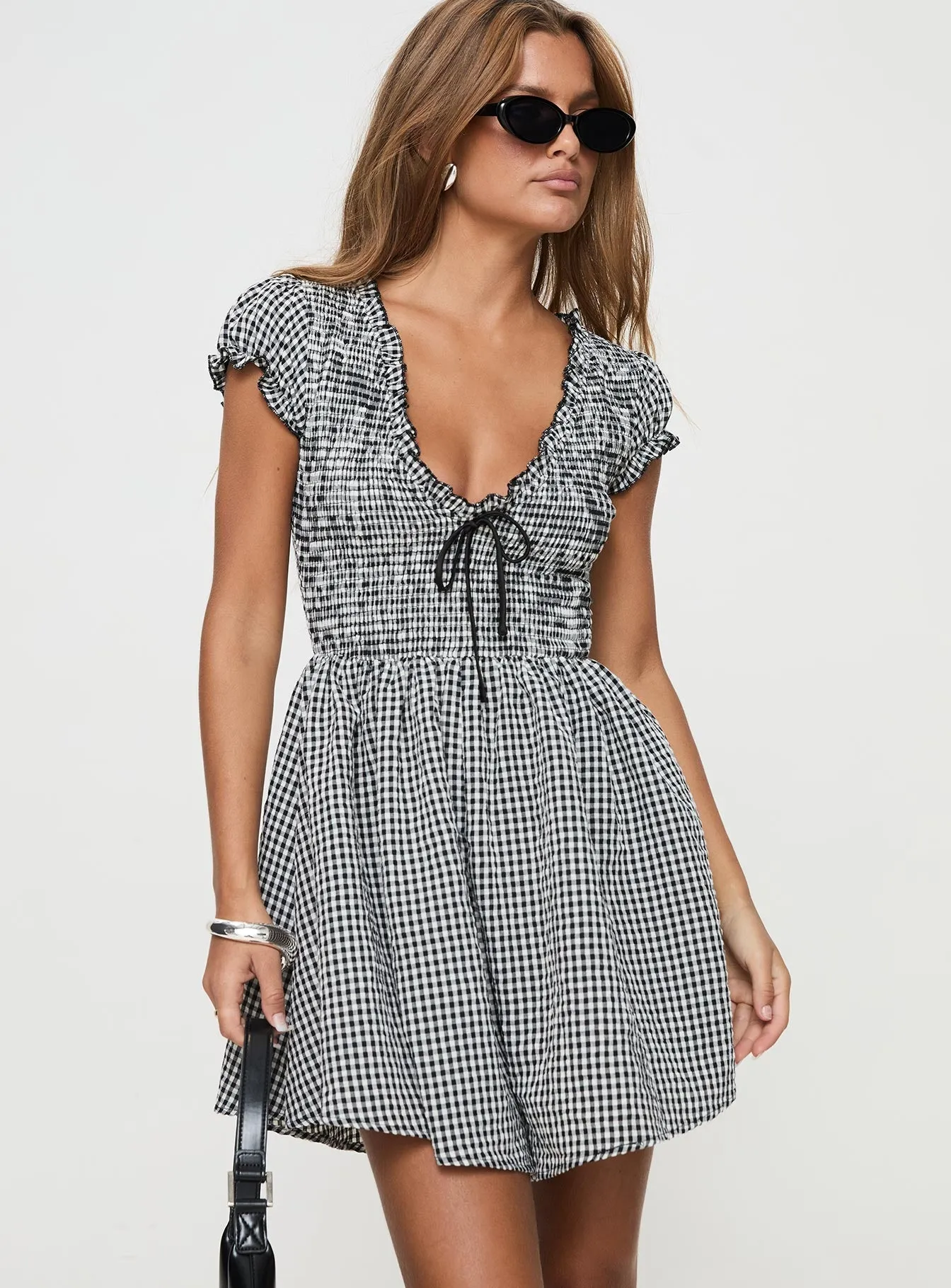 Wescott Gingham Playsuit Black / White