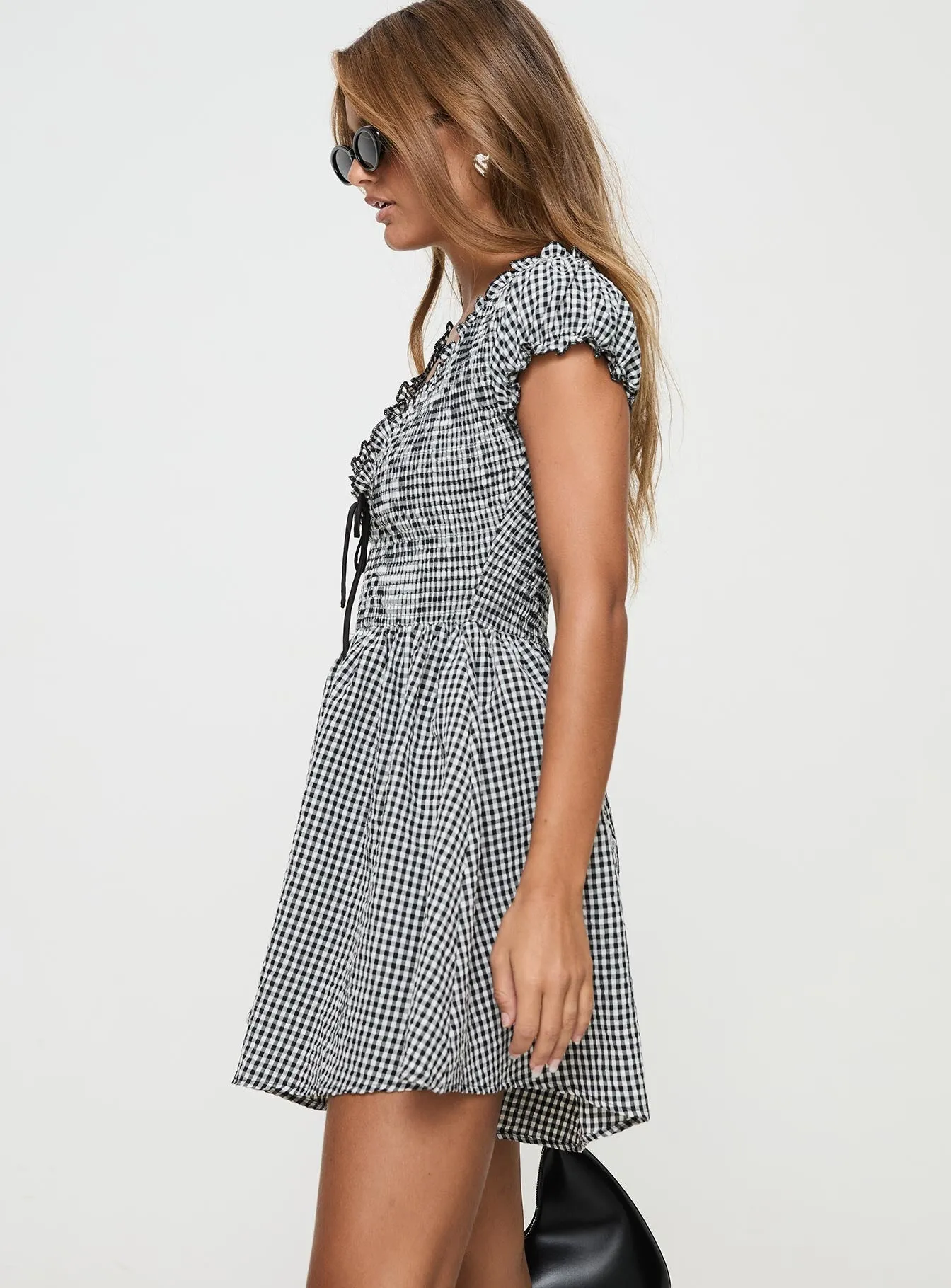 Wescott Gingham Playsuit Black / White