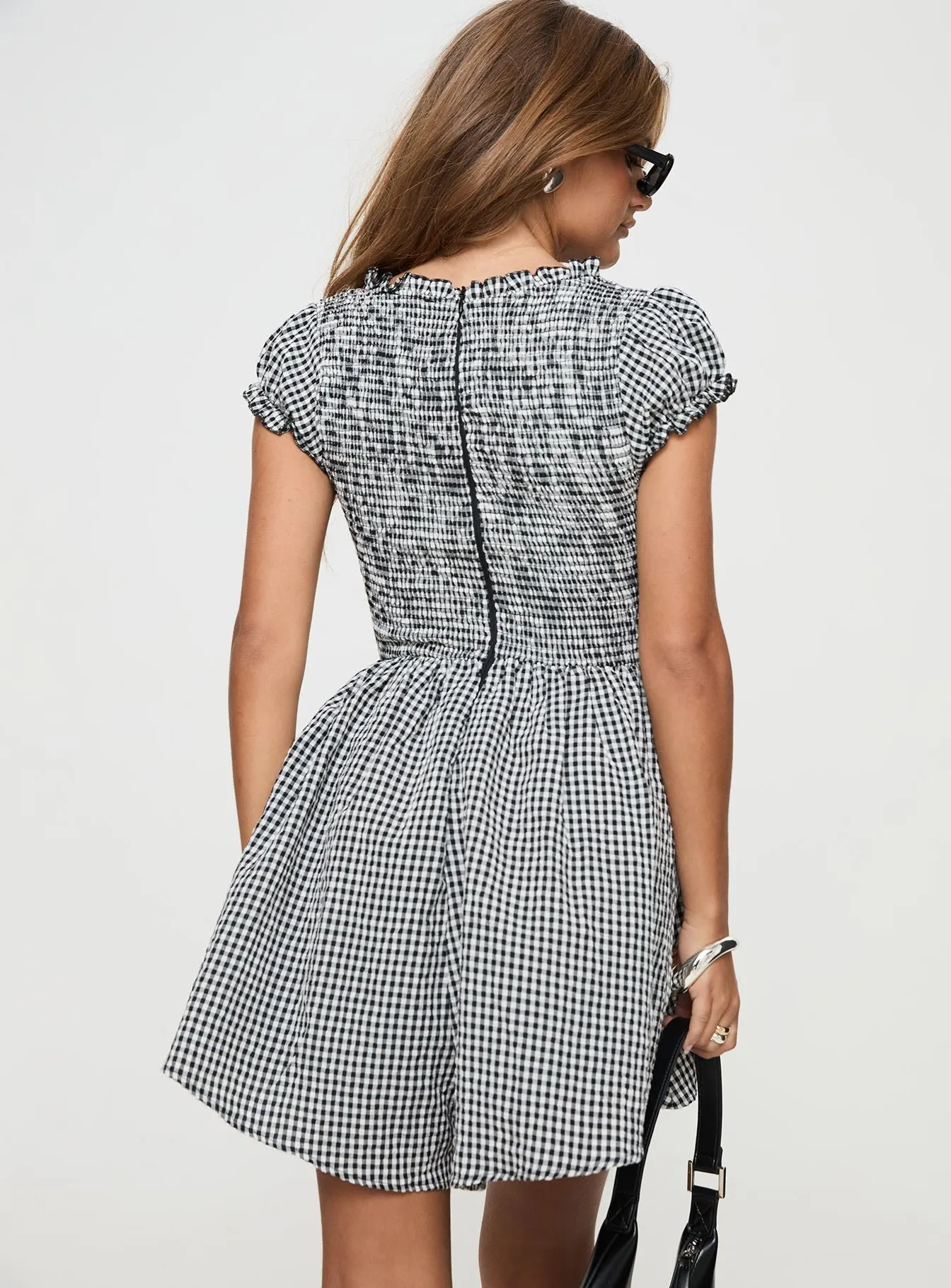 Wescott Gingham Playsuit Black / White