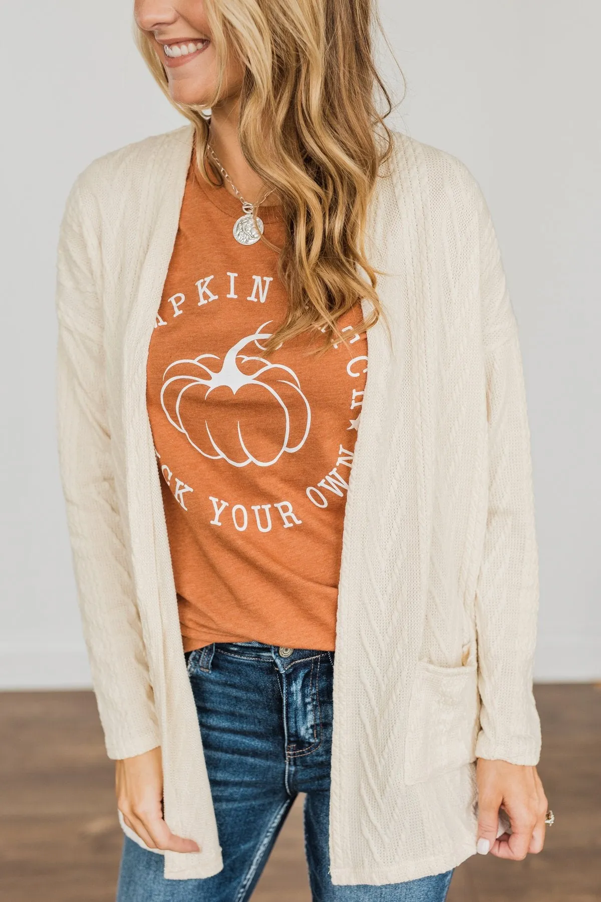 Wish You Were Here Knit Cardigan- Ivory