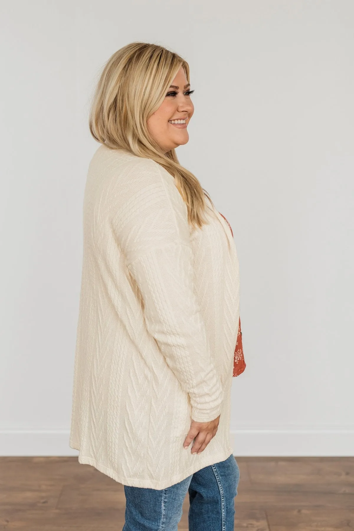 Wish You Were Here Knit Cardigan- Ivory