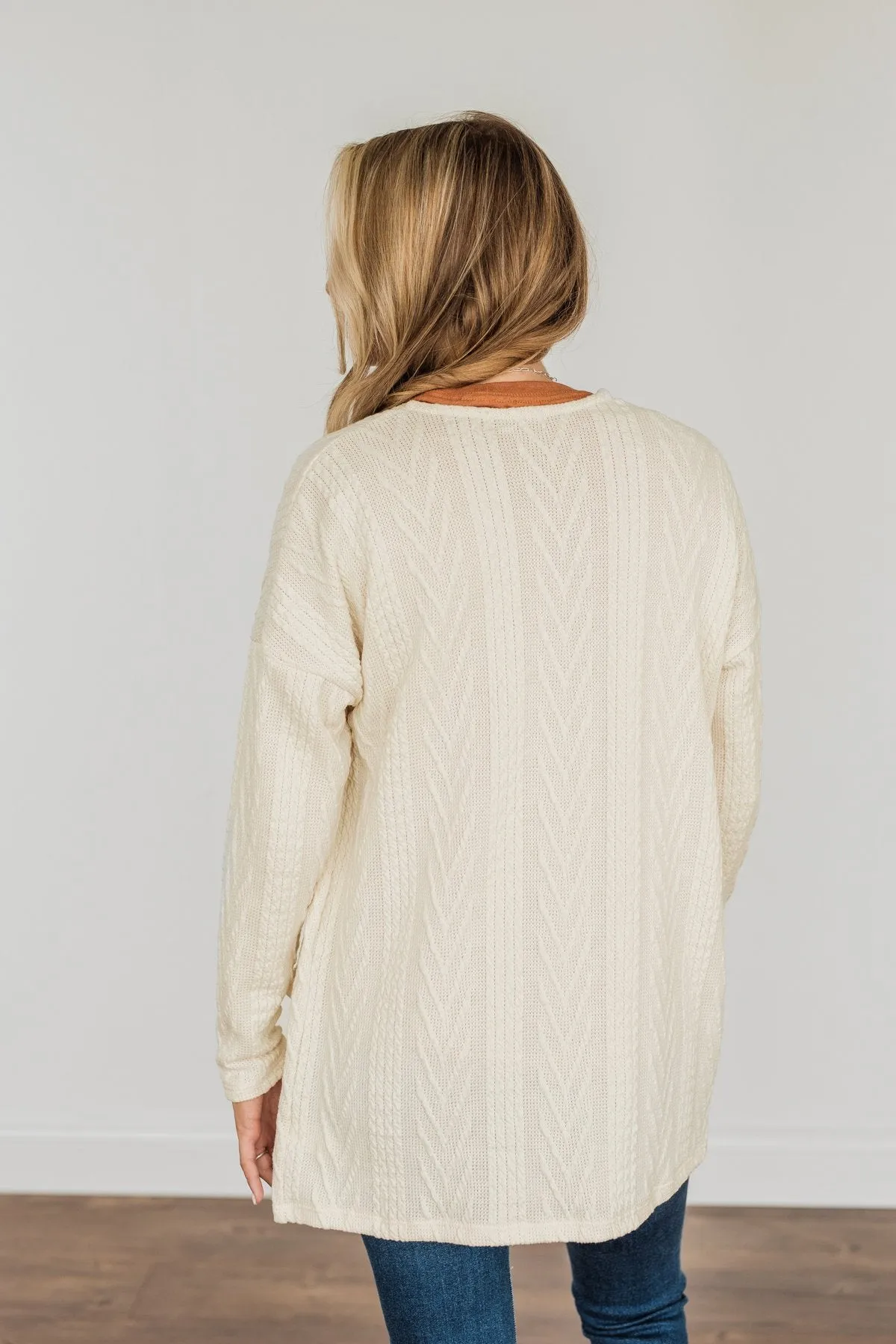 Wish You Were Here Knit Cardigan- Ivory